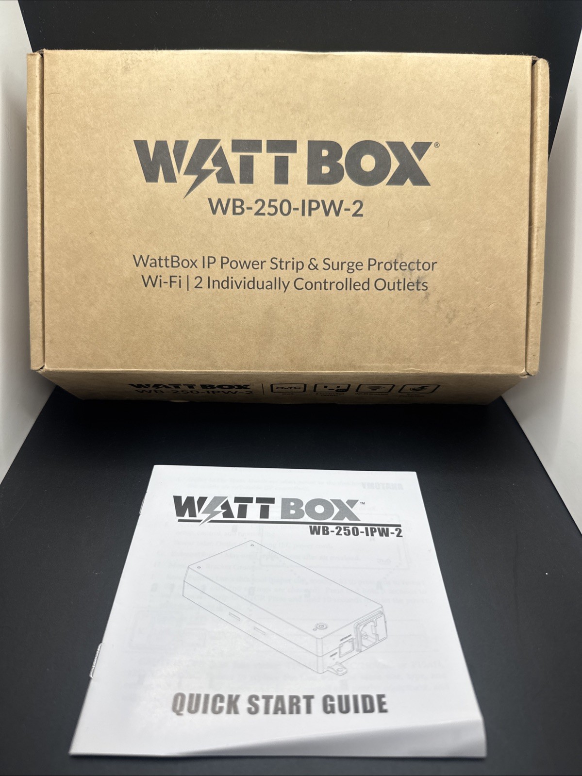 NEW WattBox WB-250-IPW-2 250-Series Wi-Fi IP Smart Surge Protector 2-Outlet