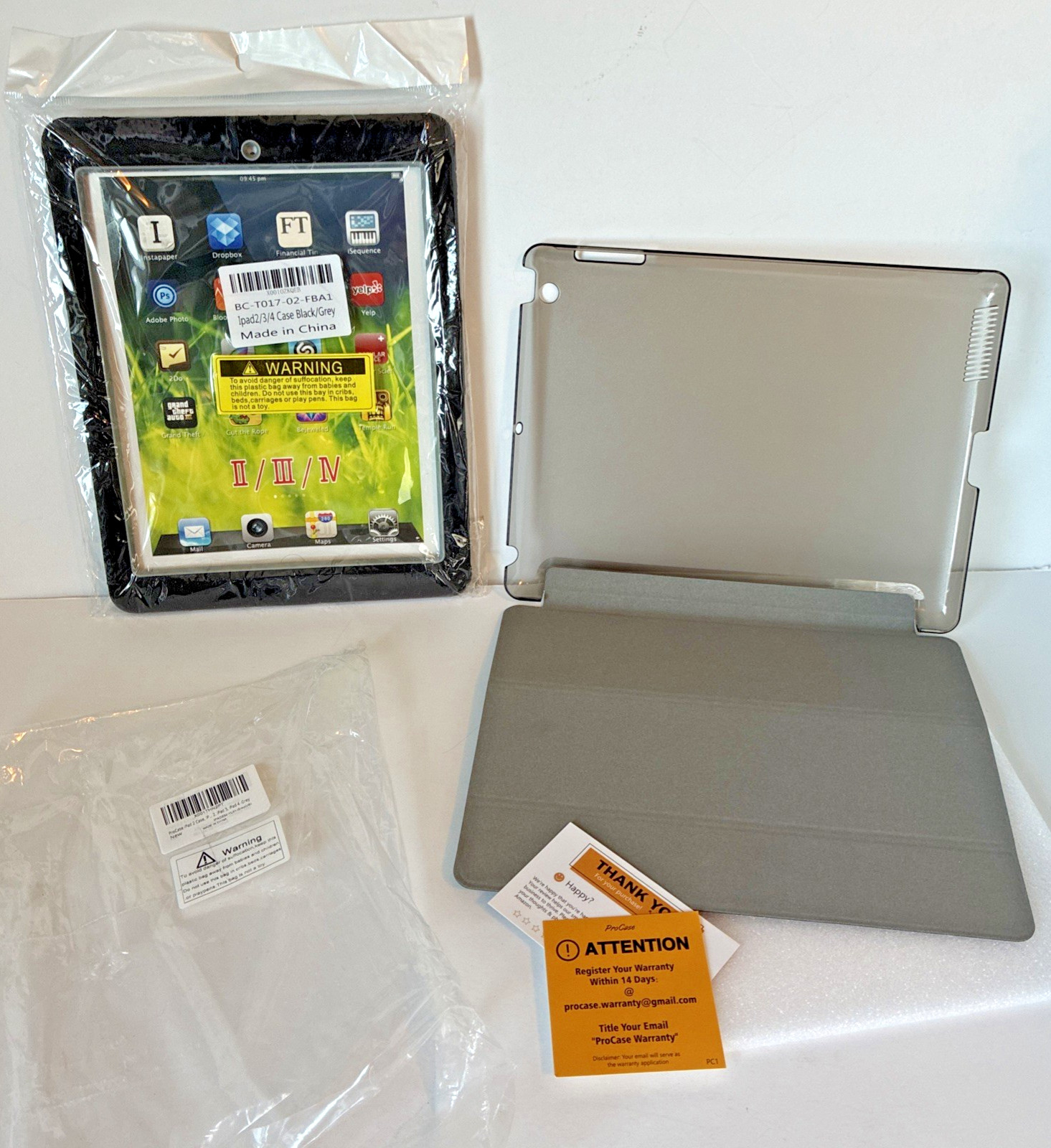 ProCase for IPad 2 / 3 / 4 Rugged Shockproof Case Cases NOS Lot of 2