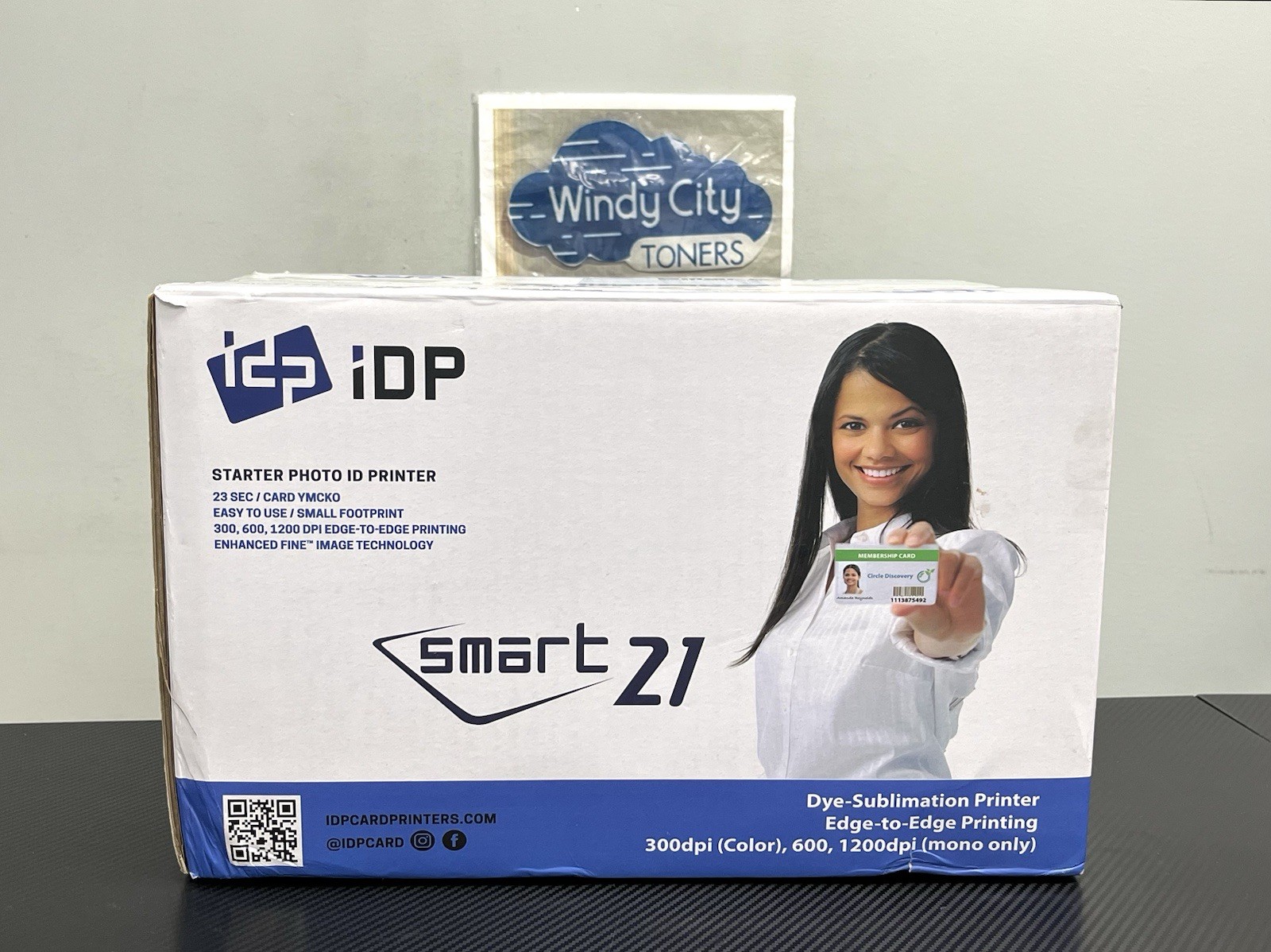 IDP SMART-21S Starter ID Printer Bundle plastic card printer color New Open Box