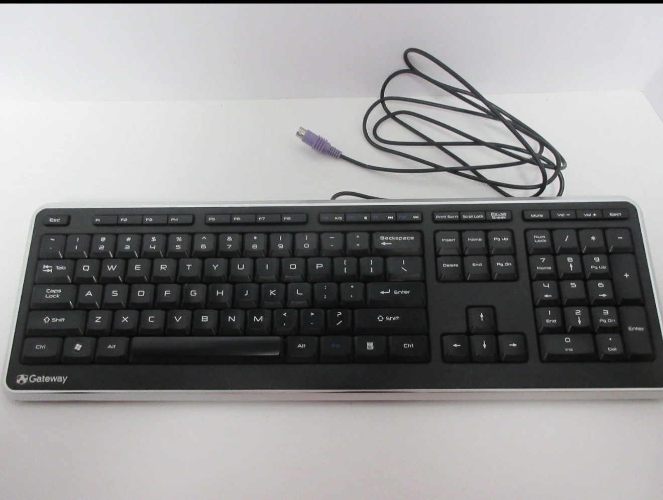 Gateway KB-0817 Wired PS/2 Keyboard Black Full Size Multimedia for Desktop PC