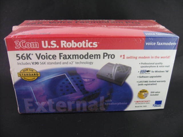 3COM US ROBOTICS Model 5605 56K Voice Faxmodem Pro V.90 X 2  BRAND NEW SEALED   
