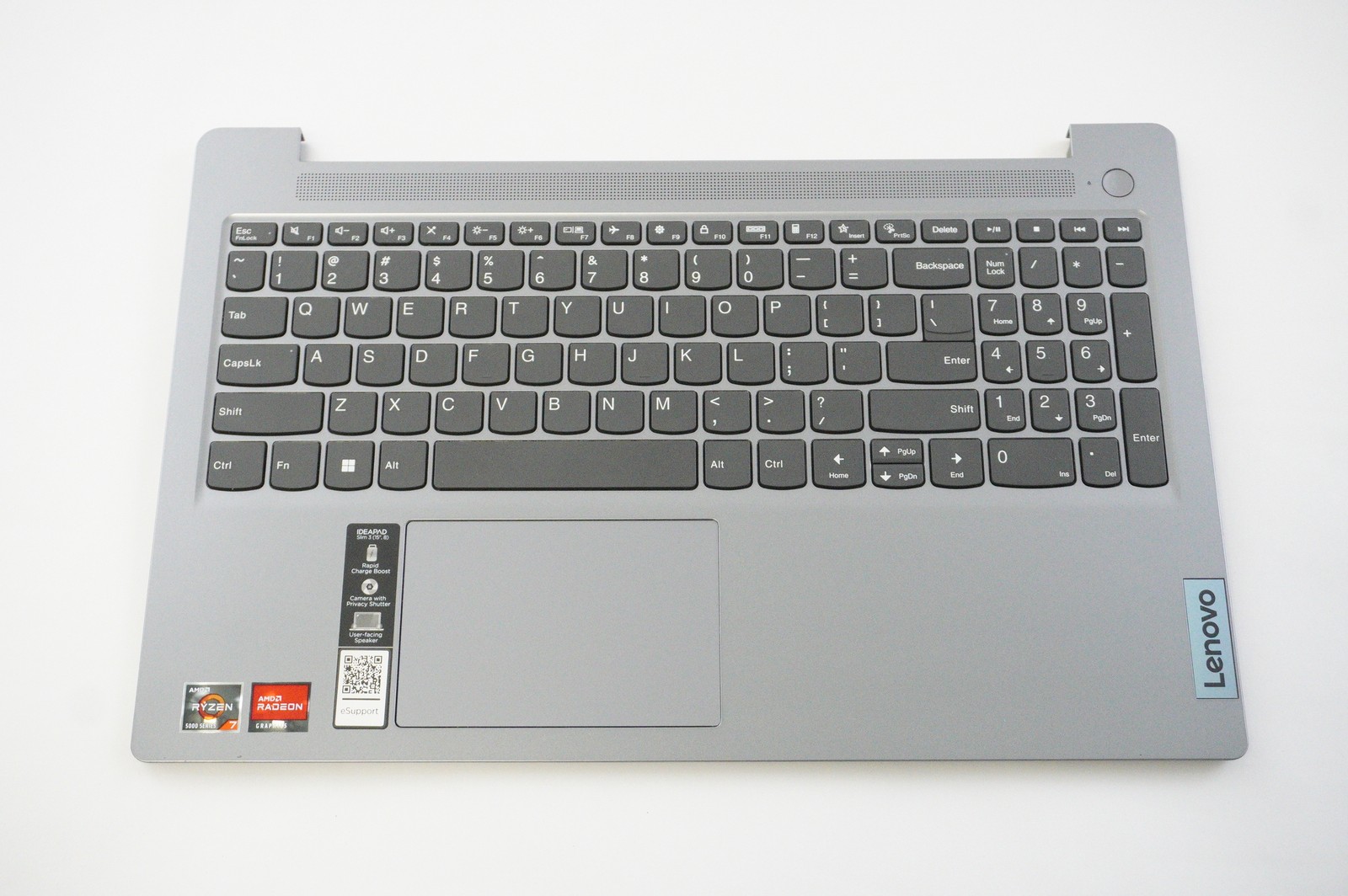 5CB1K96815 Lenovo US Palmrest Keyboard Arctic Grey 82XM00LMUS IDEAPAD SLIM 3 ...