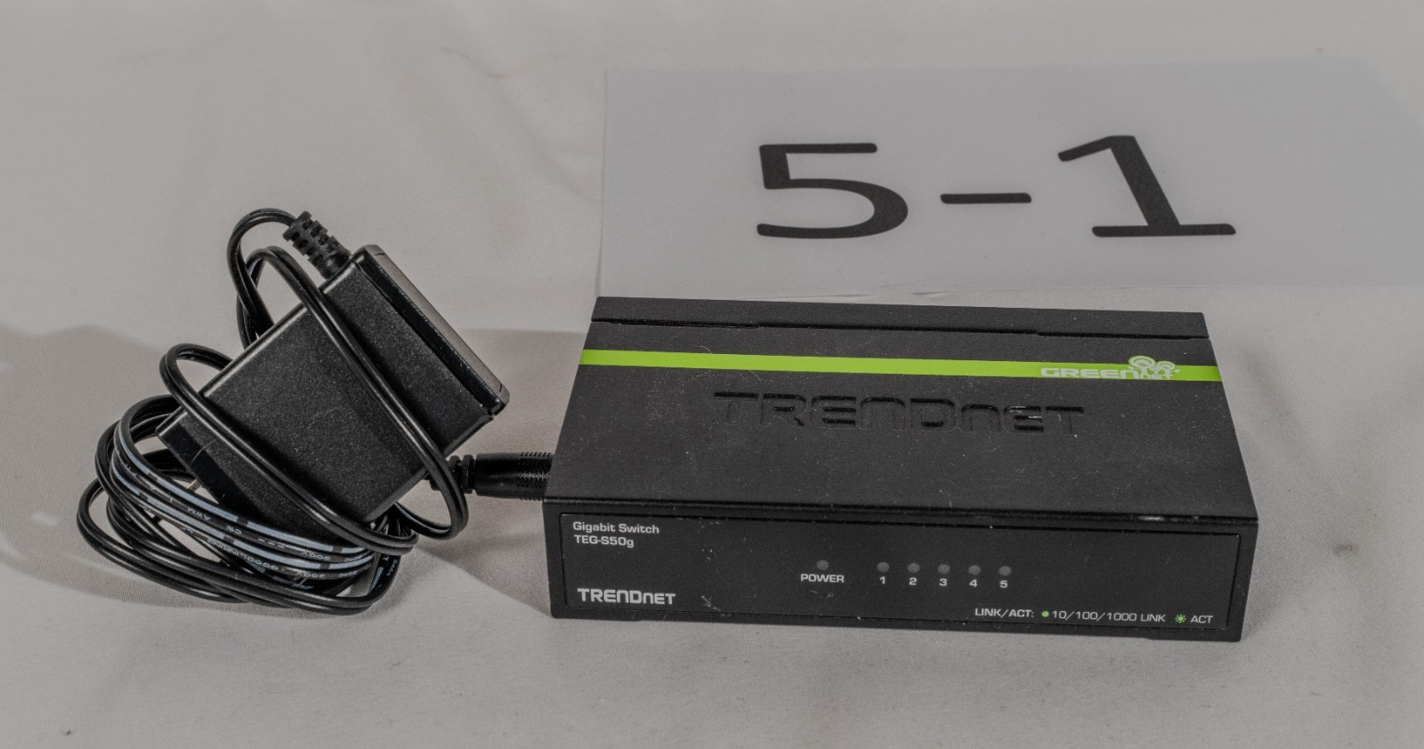 TRENDnet TEG-S50g 5-Port Gigabit GREENnet Switch | Metal Case | With Power Adapt