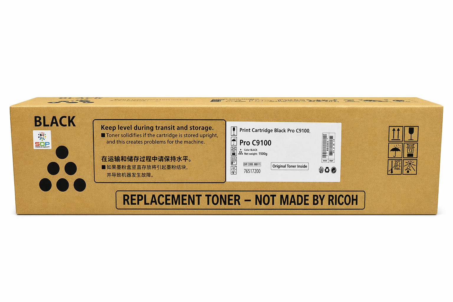 Japan Replacement Toner for Ricoh Pro C9100 Cyan, Magenta, Yellow, Black 