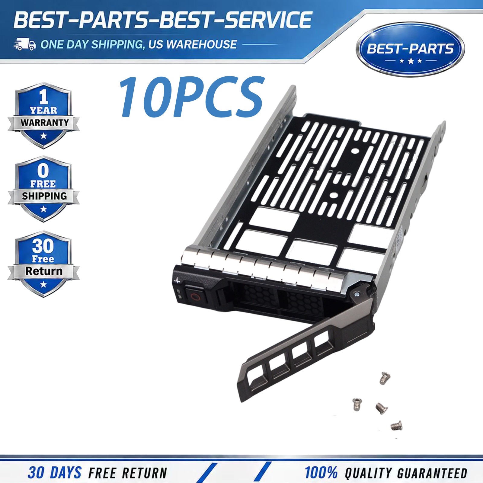 10 Pack KG1CH 3.5in HDD Caddy Trays For Dell PowerEdge R510 R720xd R730xd New