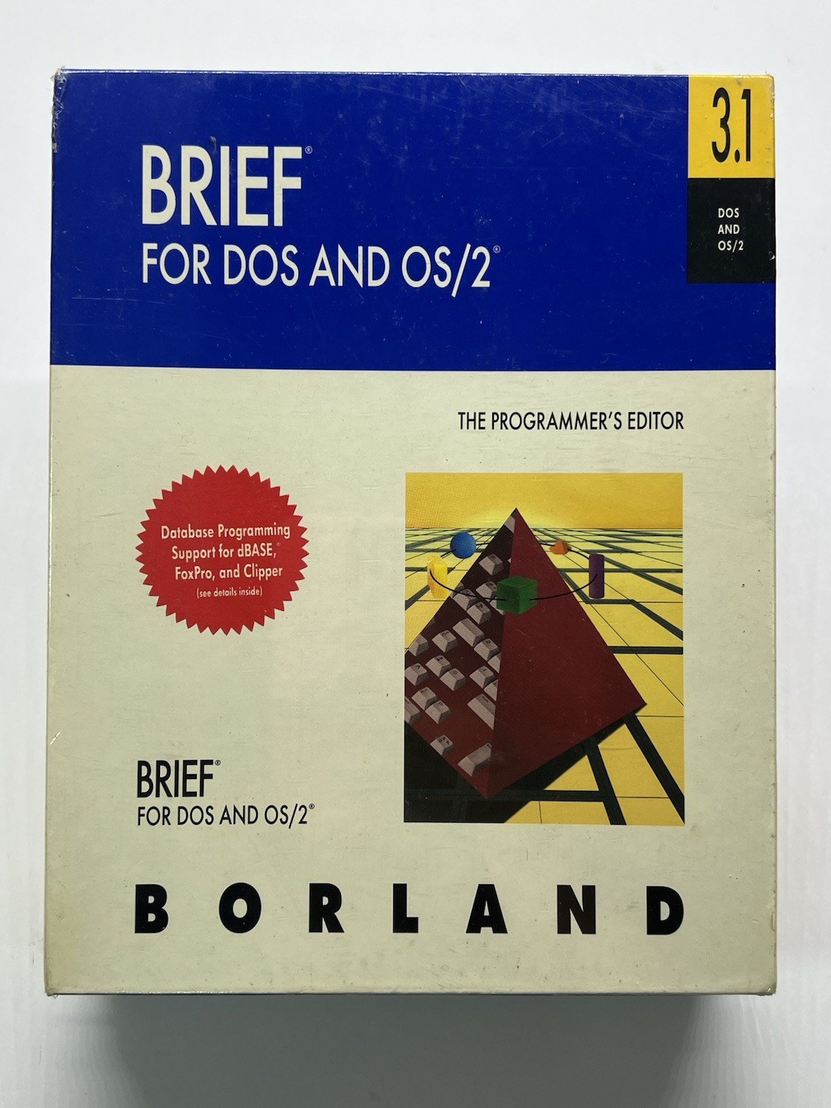 BRIEF FOR DOS AND OS/2 BORLAND VERSION 3.1 THE PROGRAMMER'S EDITOR SOFTWARE