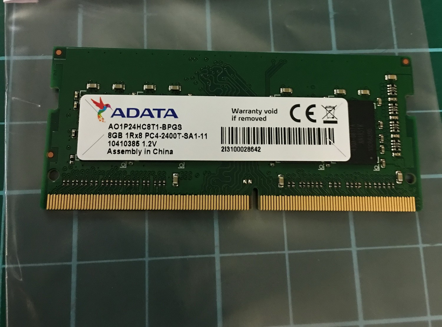 ADATA 8GB 1Rx8 1.2V DDR4 PC4-2400T Sodimm Memory RAM Laptop AO1P24HC8T1-BPGS