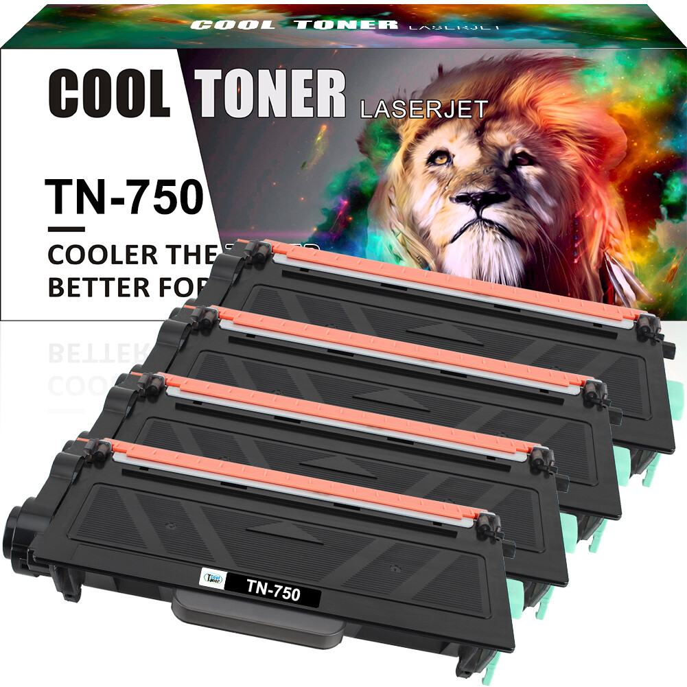 4PK High Yield TN750 BK Toner Compatible With Brother MFC-8710DW HL-5450DW TN720