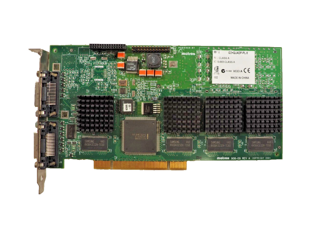 Matrox G2+QUADP-PL-9 Millennium G200 MMS 32MB Quad Video Graphics Card