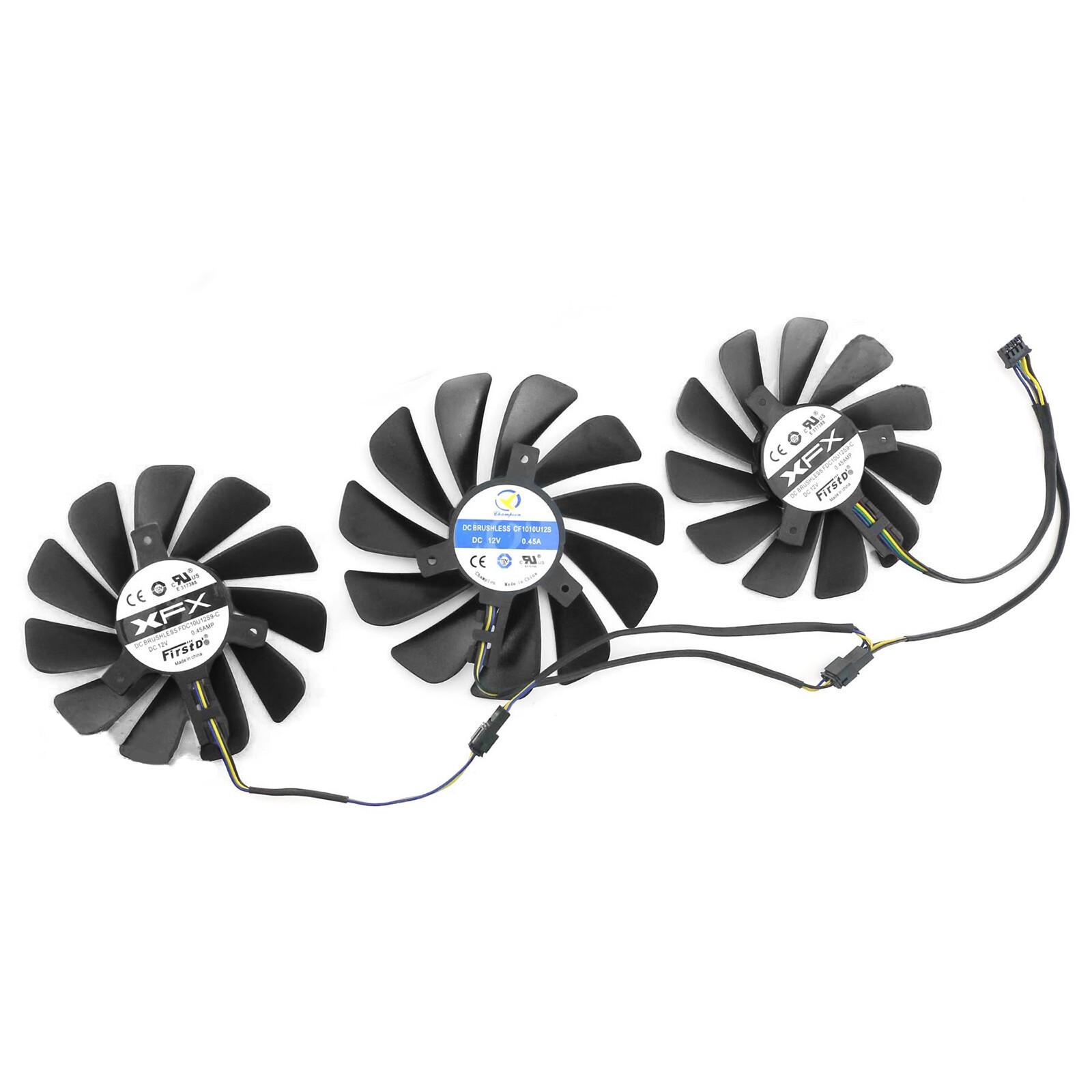Graphics Card Fan Cooling Fans for XFX RX5700XT 5600XT THICC III Ultra Radiator