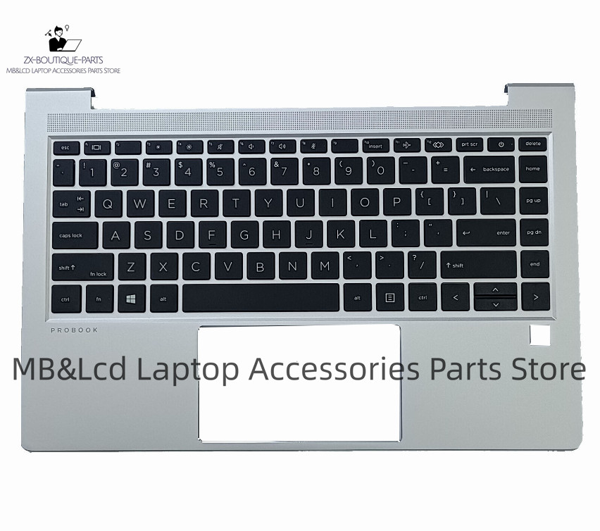 New For M23770-001 HP Probook 440 G8 445 G8 Palmrest W/Keyboard Non Backlit