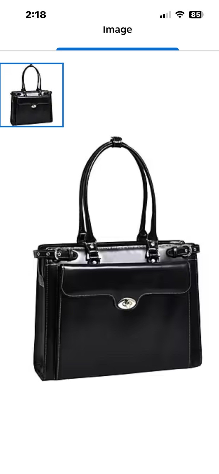 McKlein Winnetka W Series Leather Briefcase 15.6" Large  Black Color
