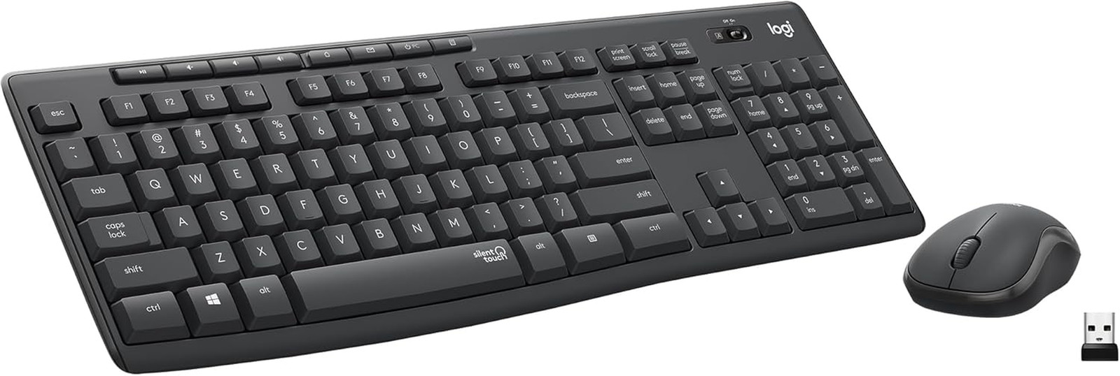 Logitech MK295 Full Size Silent Wireless Keyboard Mouse Combo - off White