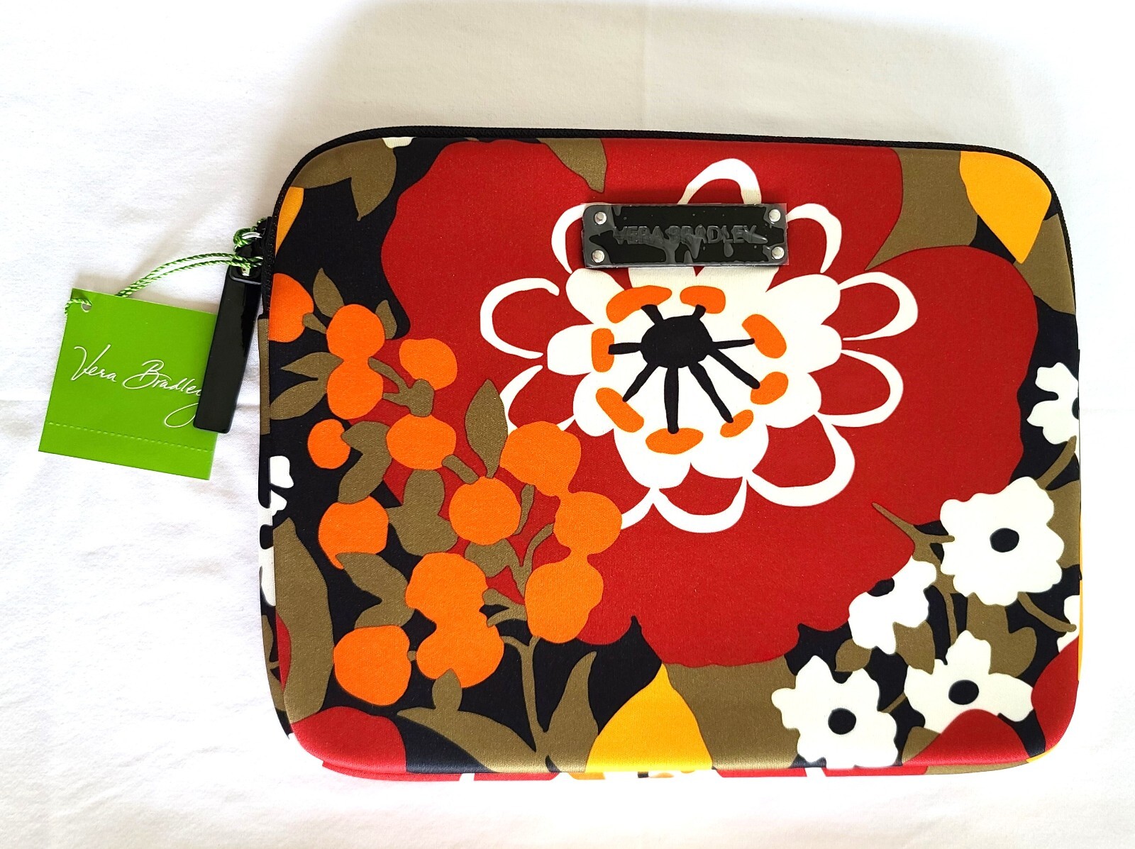 Vera Bradley Bittersweet Neoprene Tablet eReader Sleeve 10x8 Padded Zipper N03
