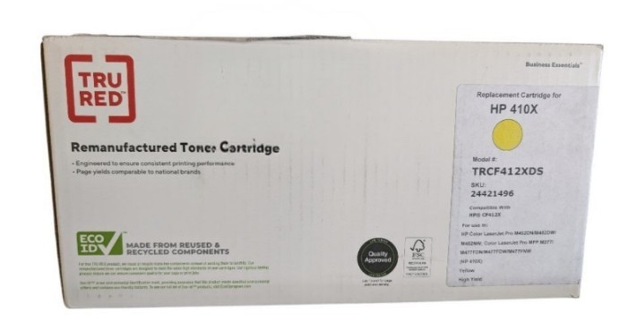 Tru Red Yellow Toner Cartridge High Yield Replacement for 410X