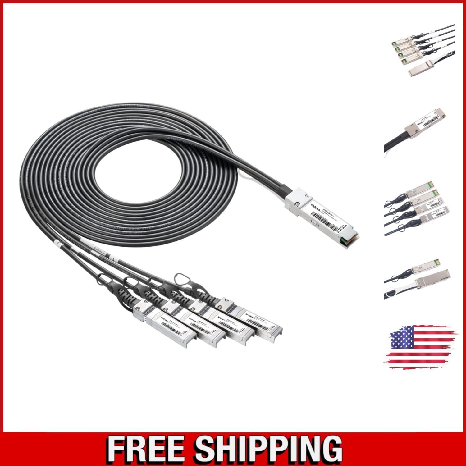 3-Meter 40G QSFP+ Breakout DAC Cable - Passive Twinax for High-Speed Networks