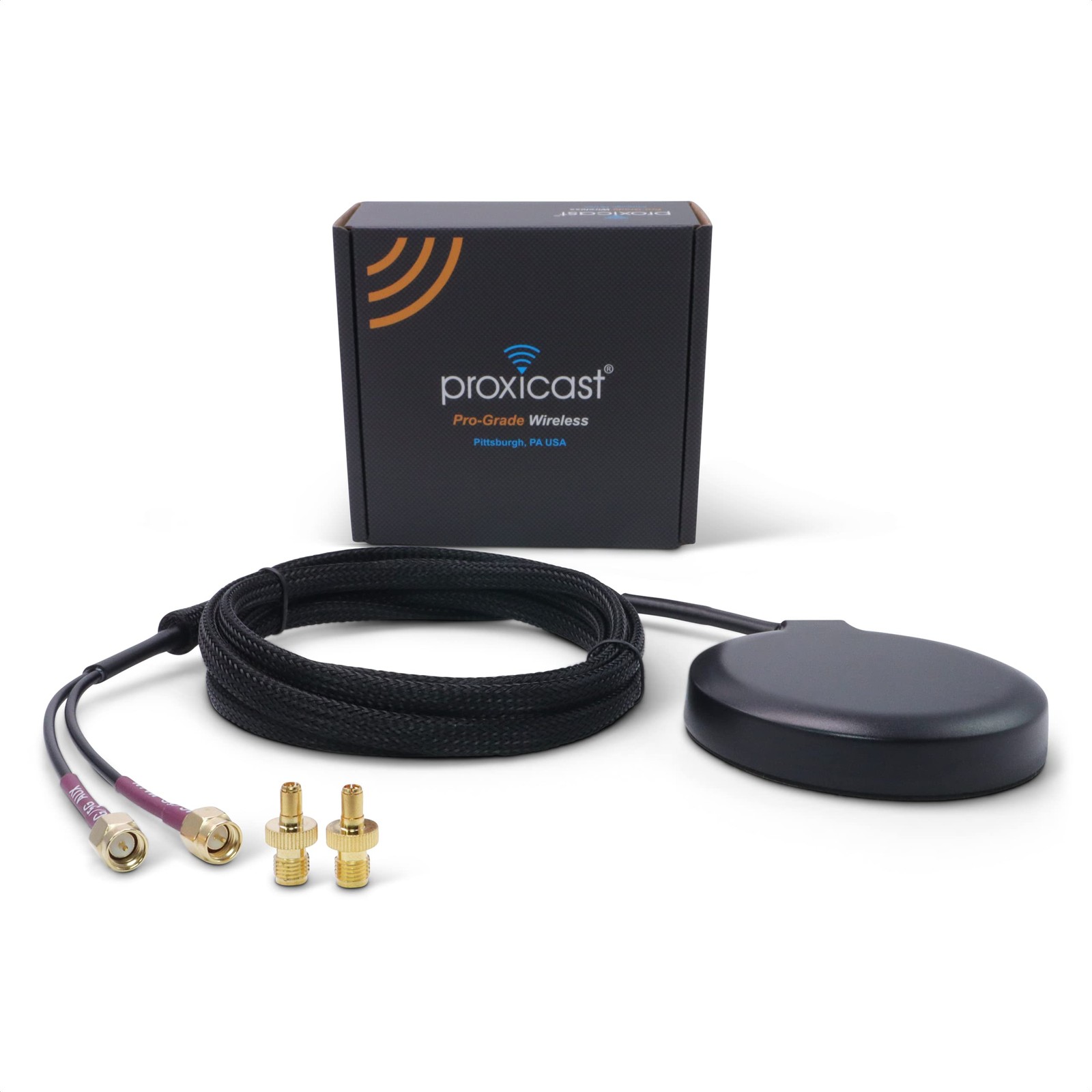 Ultra Low Profile MIMO 4G / 5G Omni-Directional Magnetic/Adhesive Mount Anten...