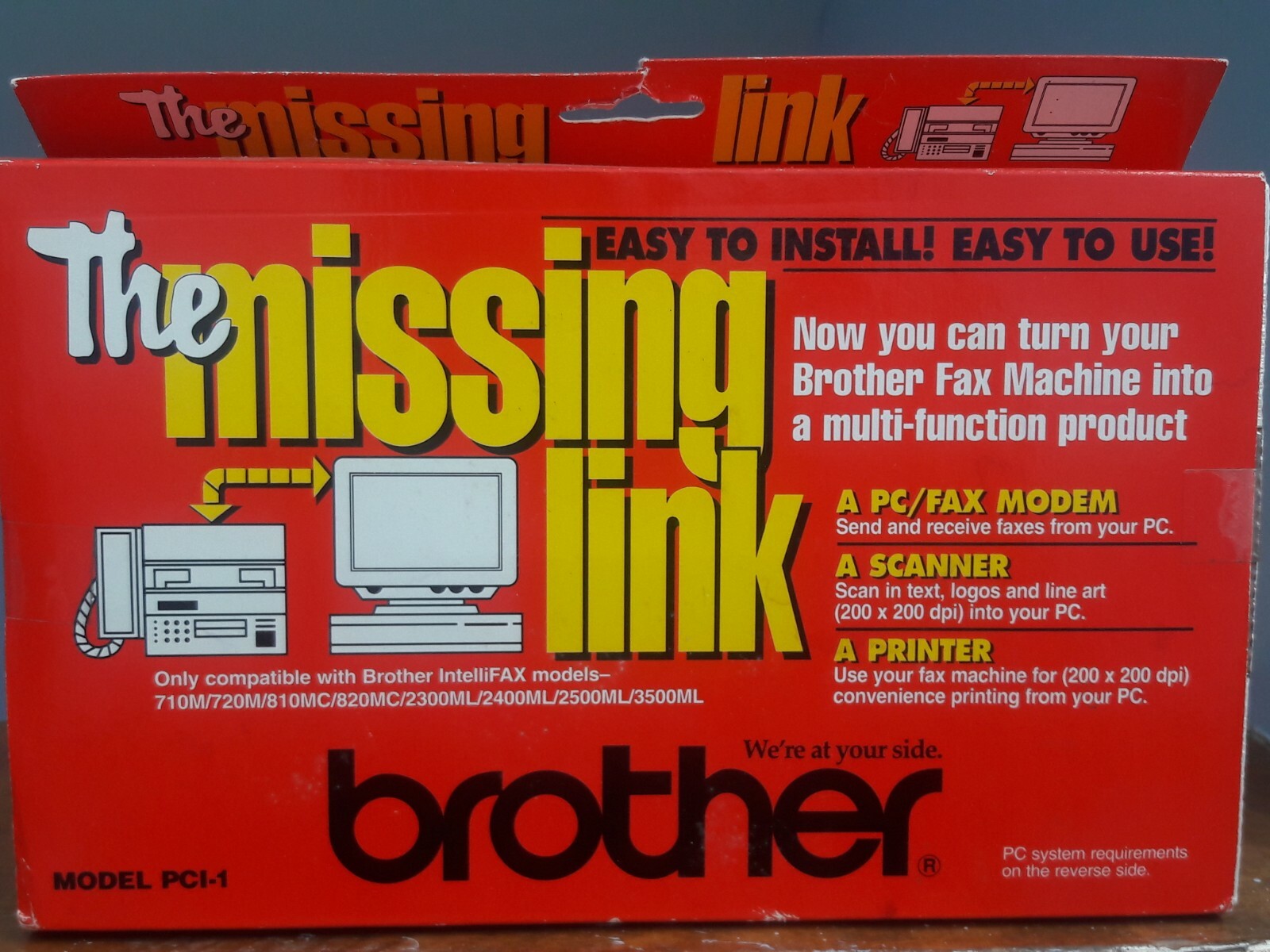 Vintage Brother The Missing Link, Model PCI-1,Modem, Scanner, Printer softwear,N