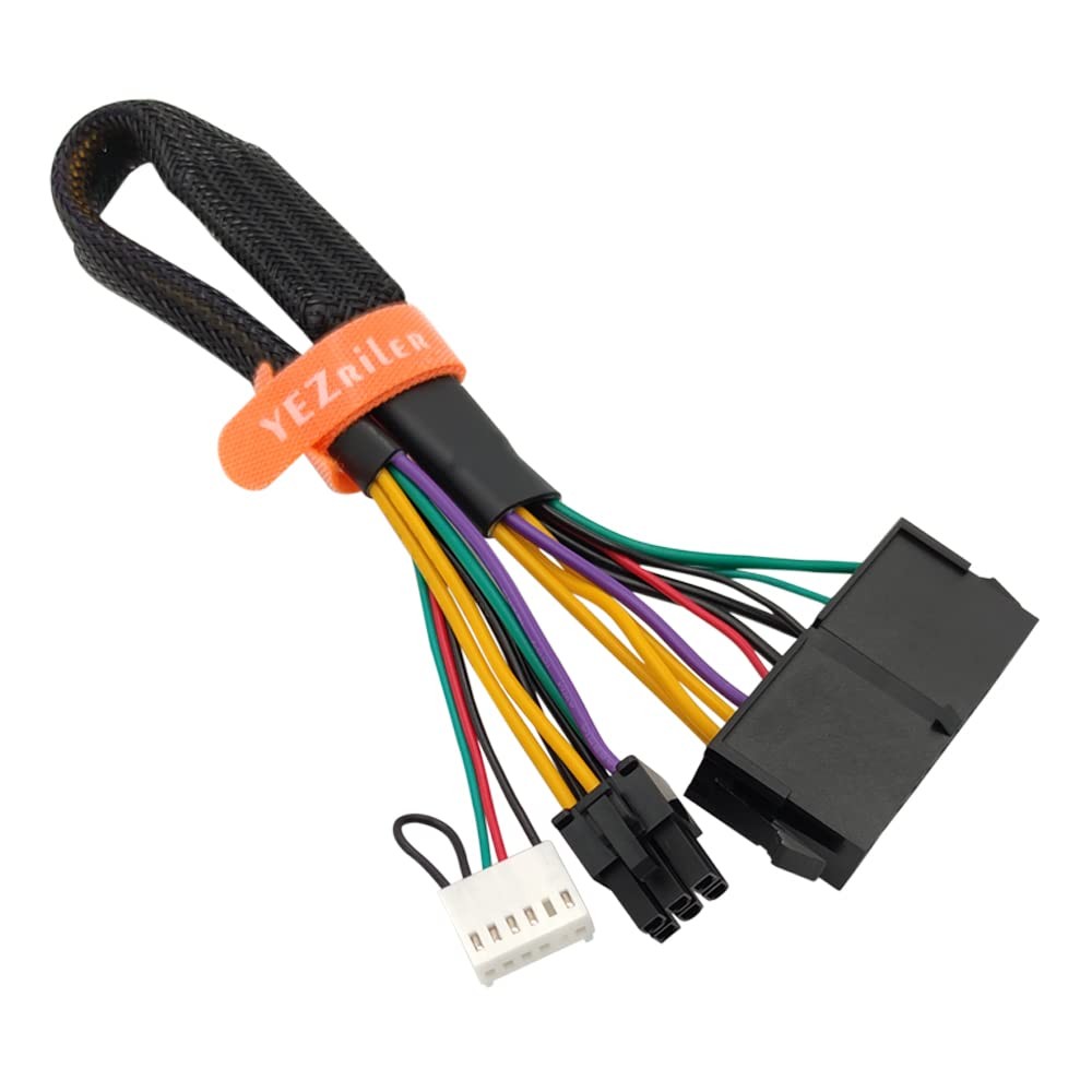 24 Pin To 6 Pin Atx Power Adapter Sleeved Cable For Hp Z200 Z230 4300 6080 8080