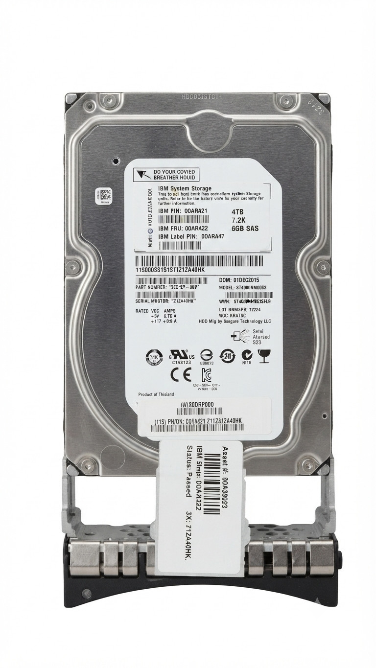 IBM 00AR322 HDD, 4TB 7.2K RPM SAS 3.5" Internal Hard Disk Drives ST4000NM0023