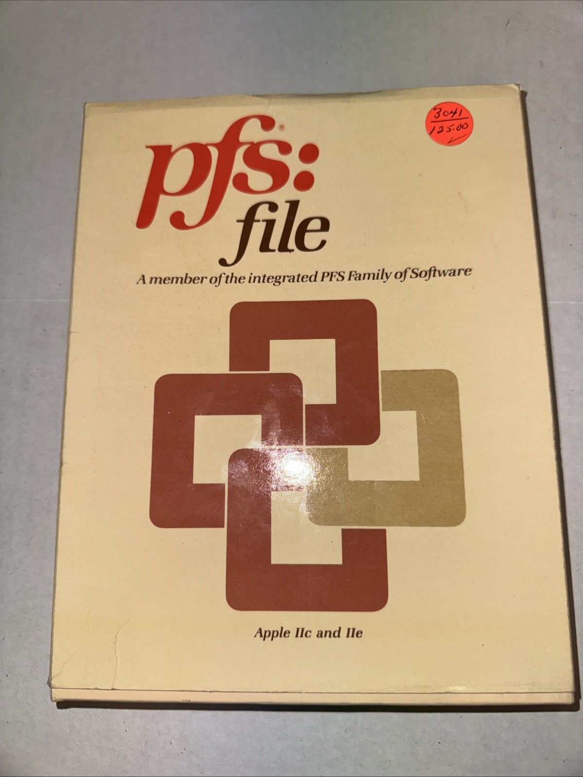 Vintage PFS File MS-DOS IBM Compaq 5.25" Floppy Disk Software For Apple IIc &IIe