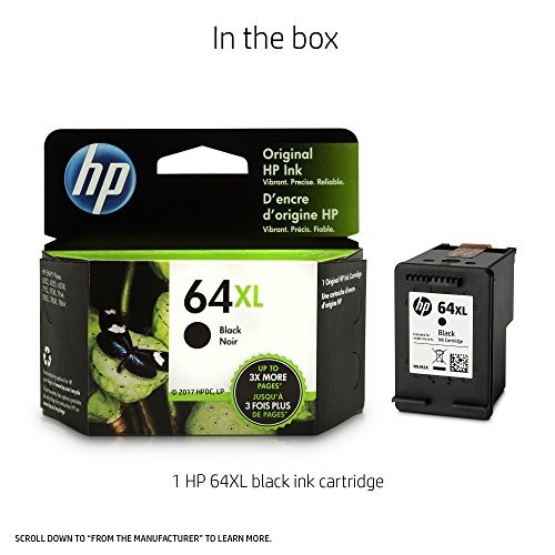 HP N9J92AN#140 64XL Black High Yield Original Ink Cartridge
