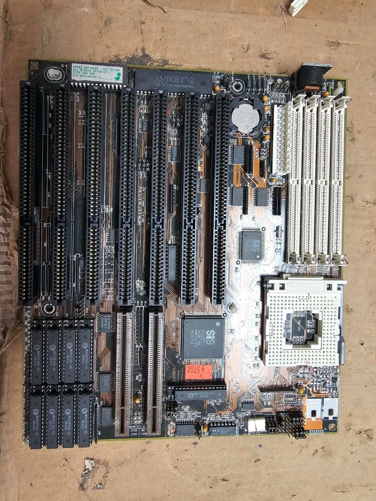 Vintage Rare Socket3 ASUS VL/I-486SV2G Rev 2.0 INTEL/AMD Cache PARTS Special