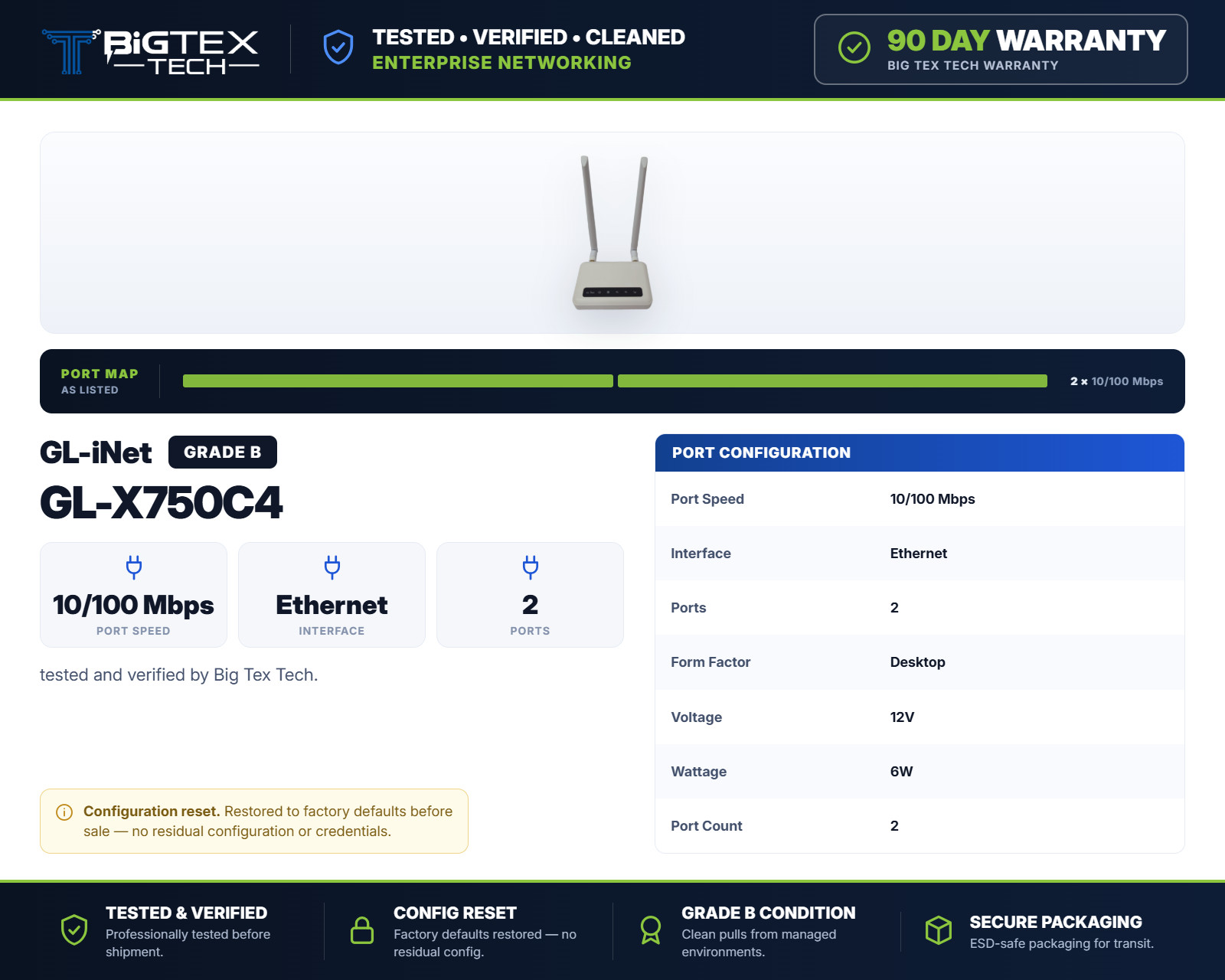GL-iNet GL-X750C4 Spitz 4G LTE Smart Router Dual-Band Managed OpenWrt