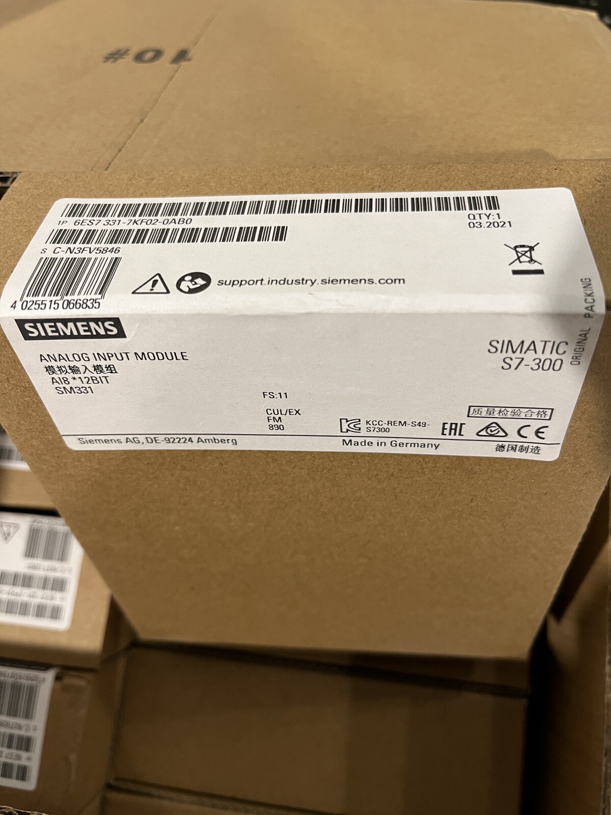 New Siemens 6ES7331-7KF02-0AB0 Module via DHL&FedEx Brand New Fast Ship