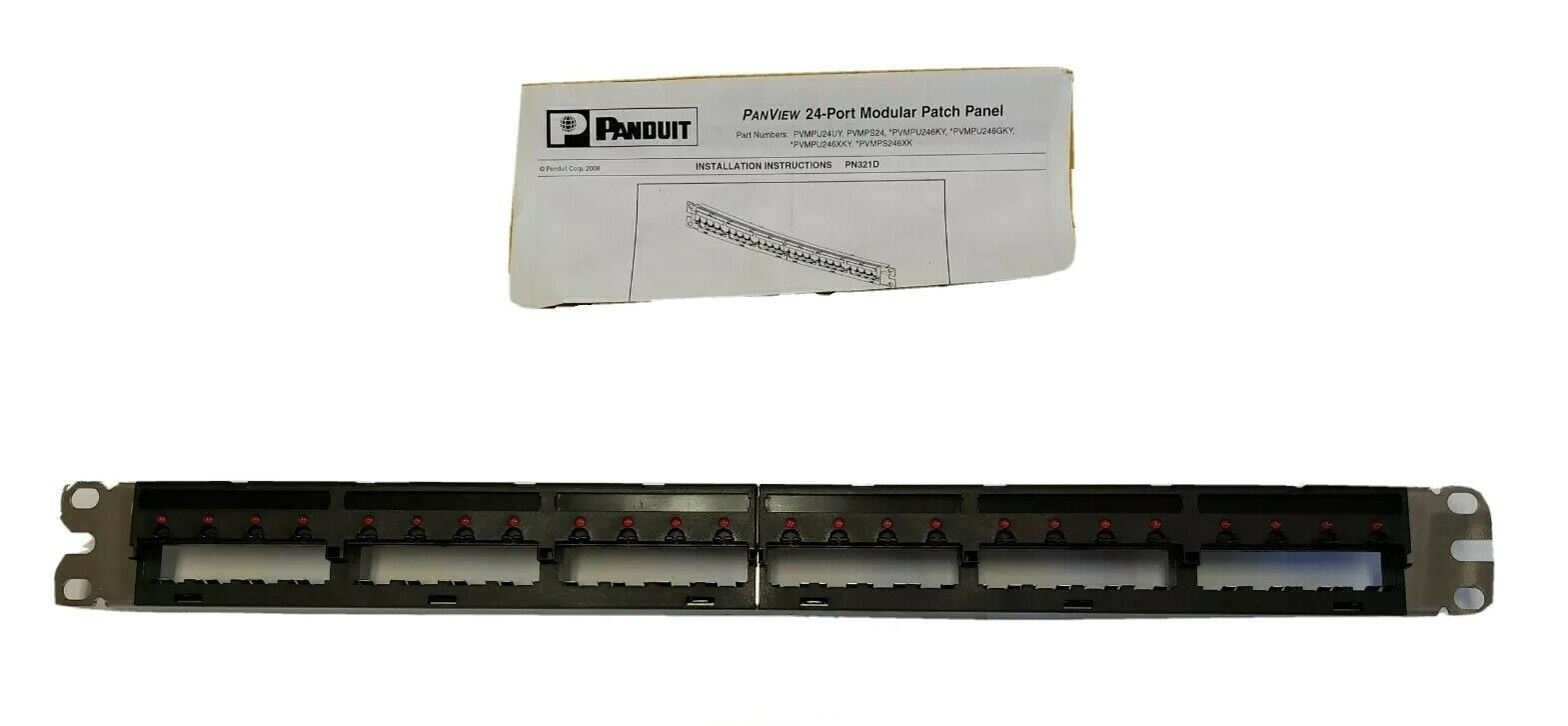 Panduit Panview Pvmps24 24 Port Cat6 Patch Modular Panel Stp Shield