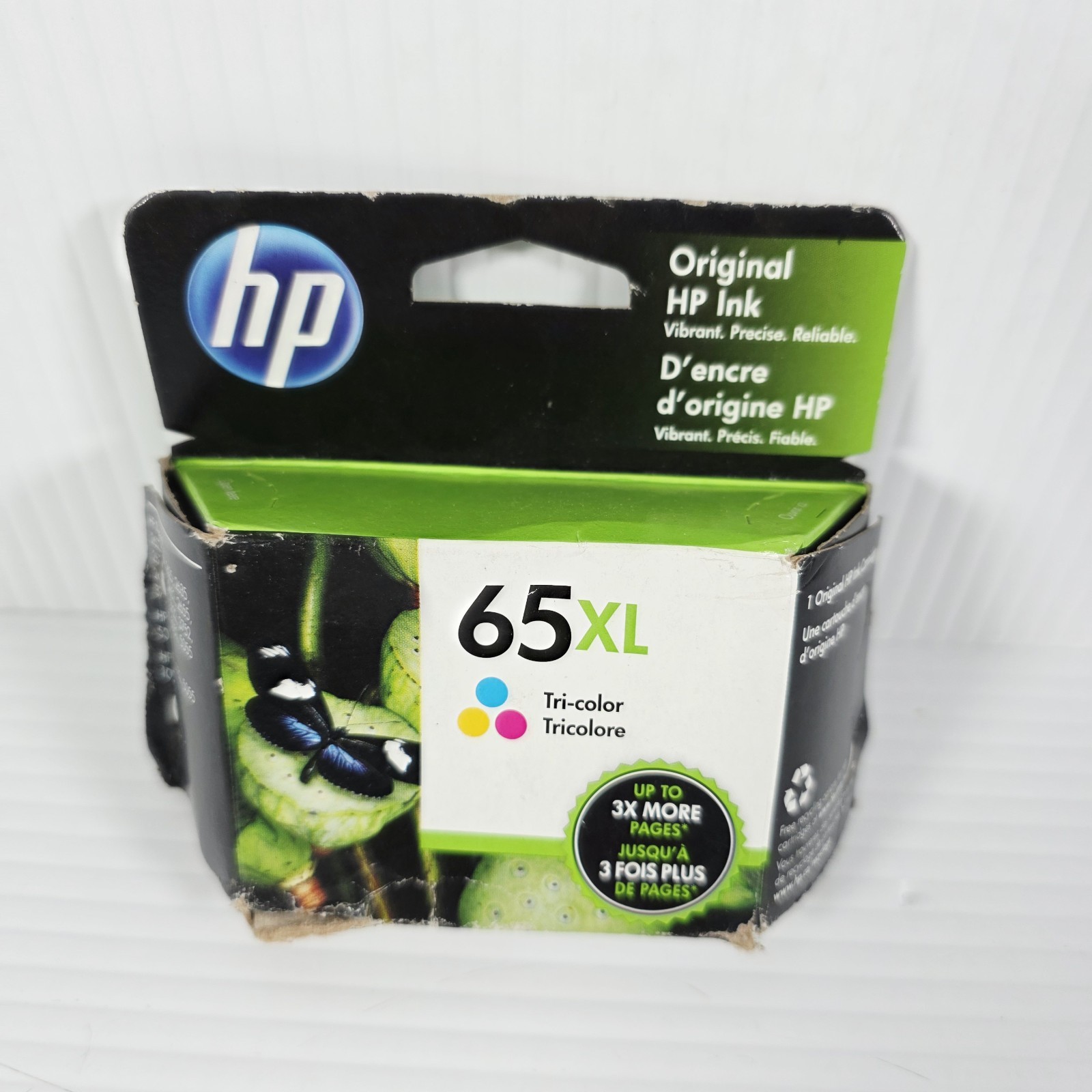 New Genuine HP 65XL Tri-Color Ink Cartridge Exp. Date 11/2022