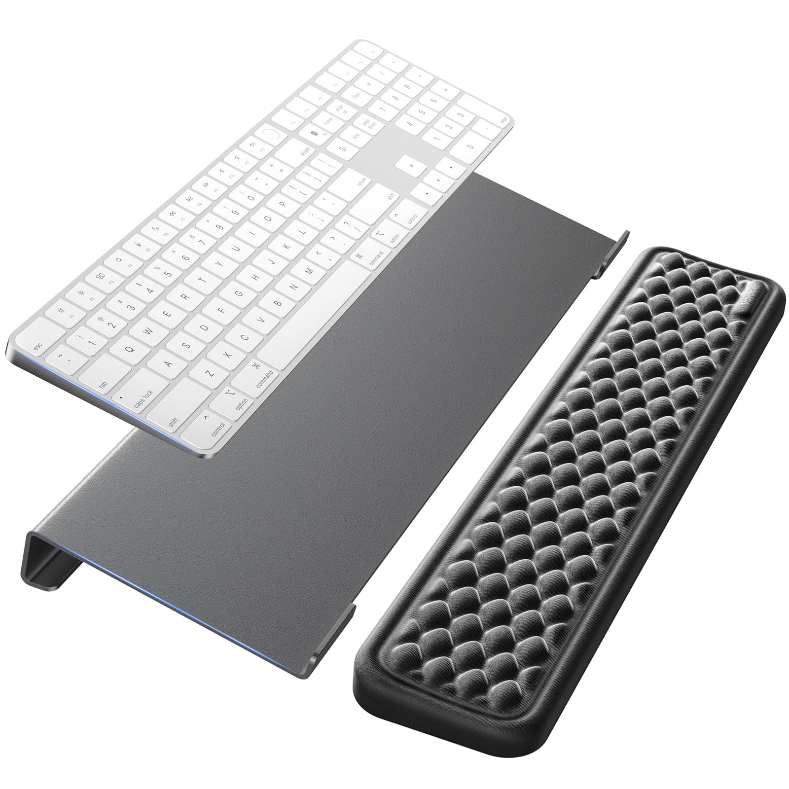 Vaydeer Keyboard Stand and Wrist Rest, Metal and Memory Foam