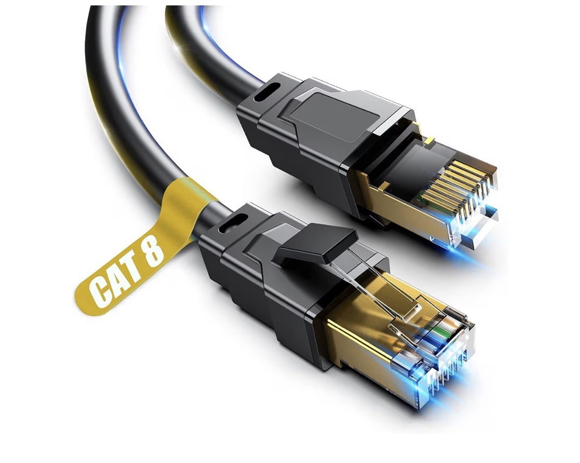 Ethernet Cable 100FT 40Gbps 2000MHz High Speed 100FT Vabogu Cat 8