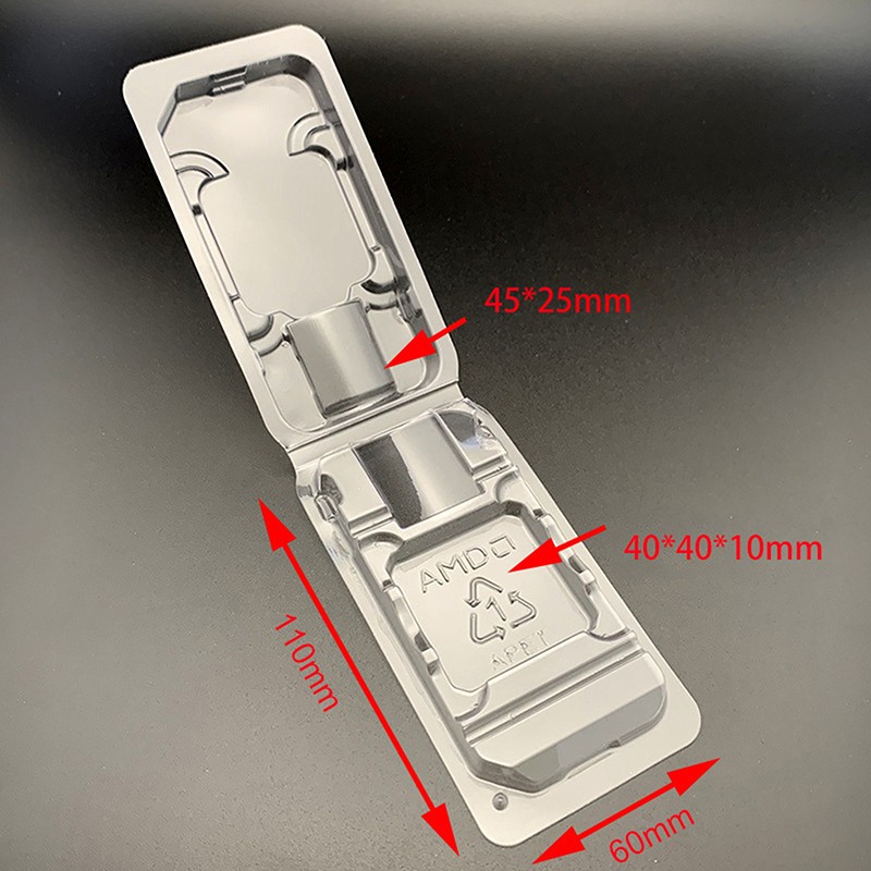 10pcs CPU Clamshell Tray Box AMD Case Holder Protection For AMD AM2 AM3 FM1 Fp9