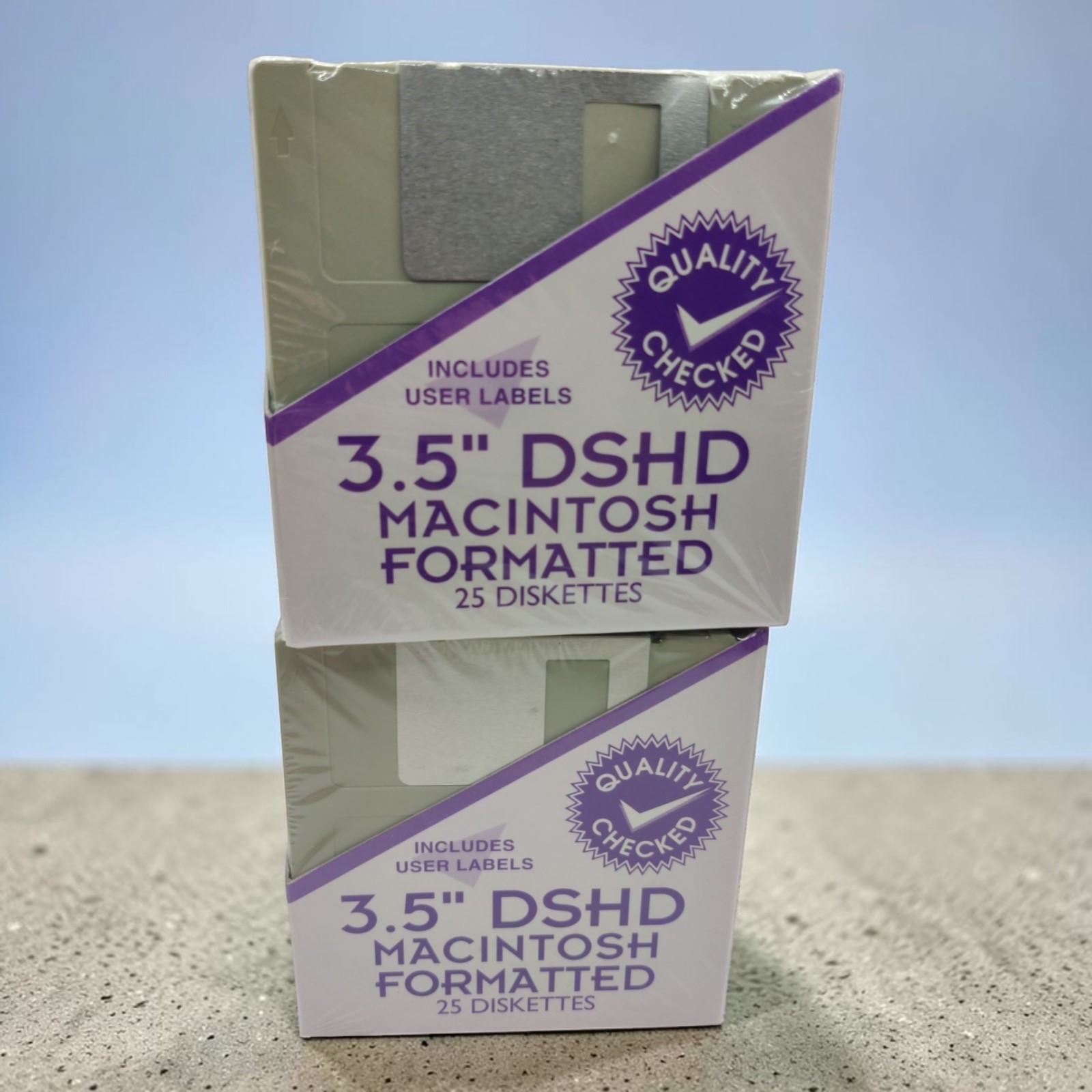 Lot Of 2 3.5" DSHD Formatted Diskettes Macintosh 25 Disks Per Package Brand New