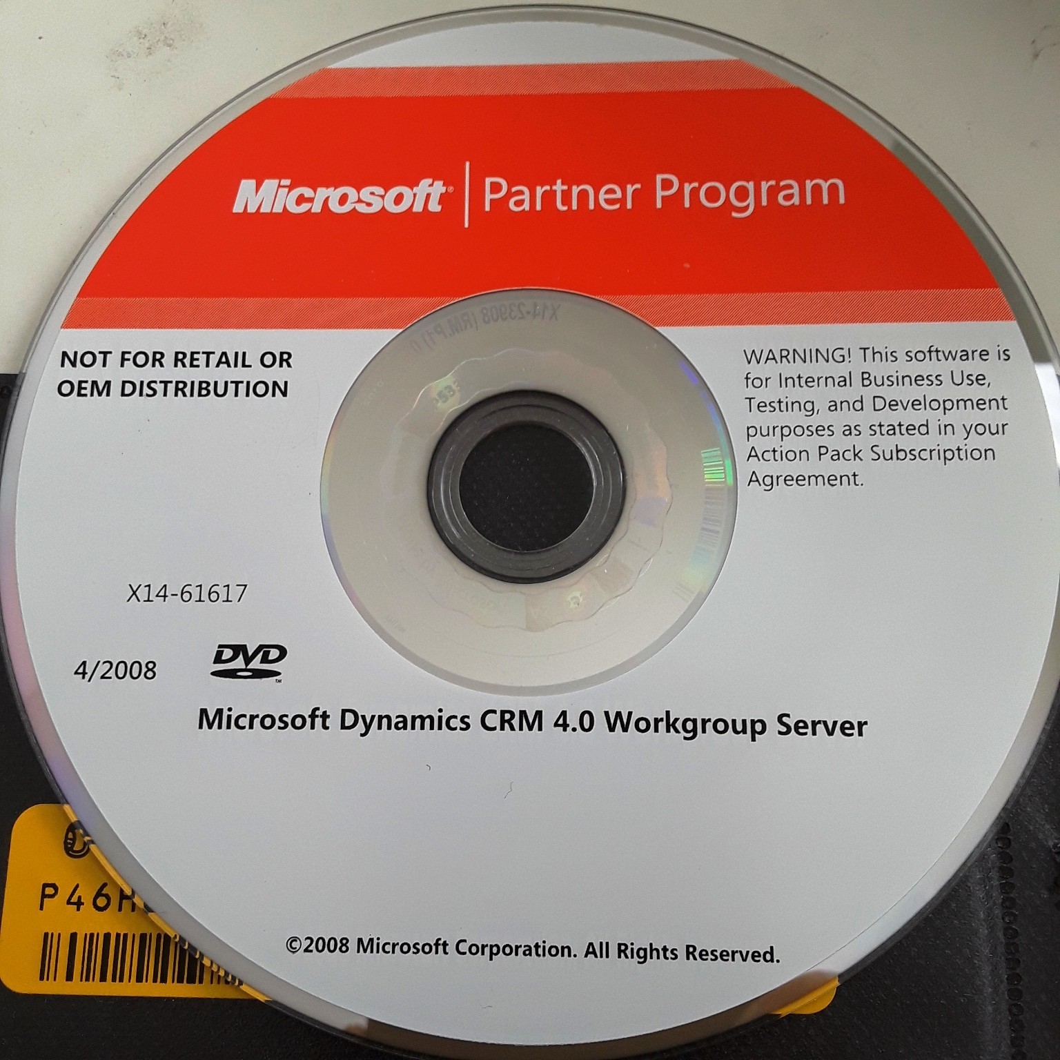 Microsoft Dynamics CRM 4.0 Workgroup Server Full Version w/ Key & 10 CALs