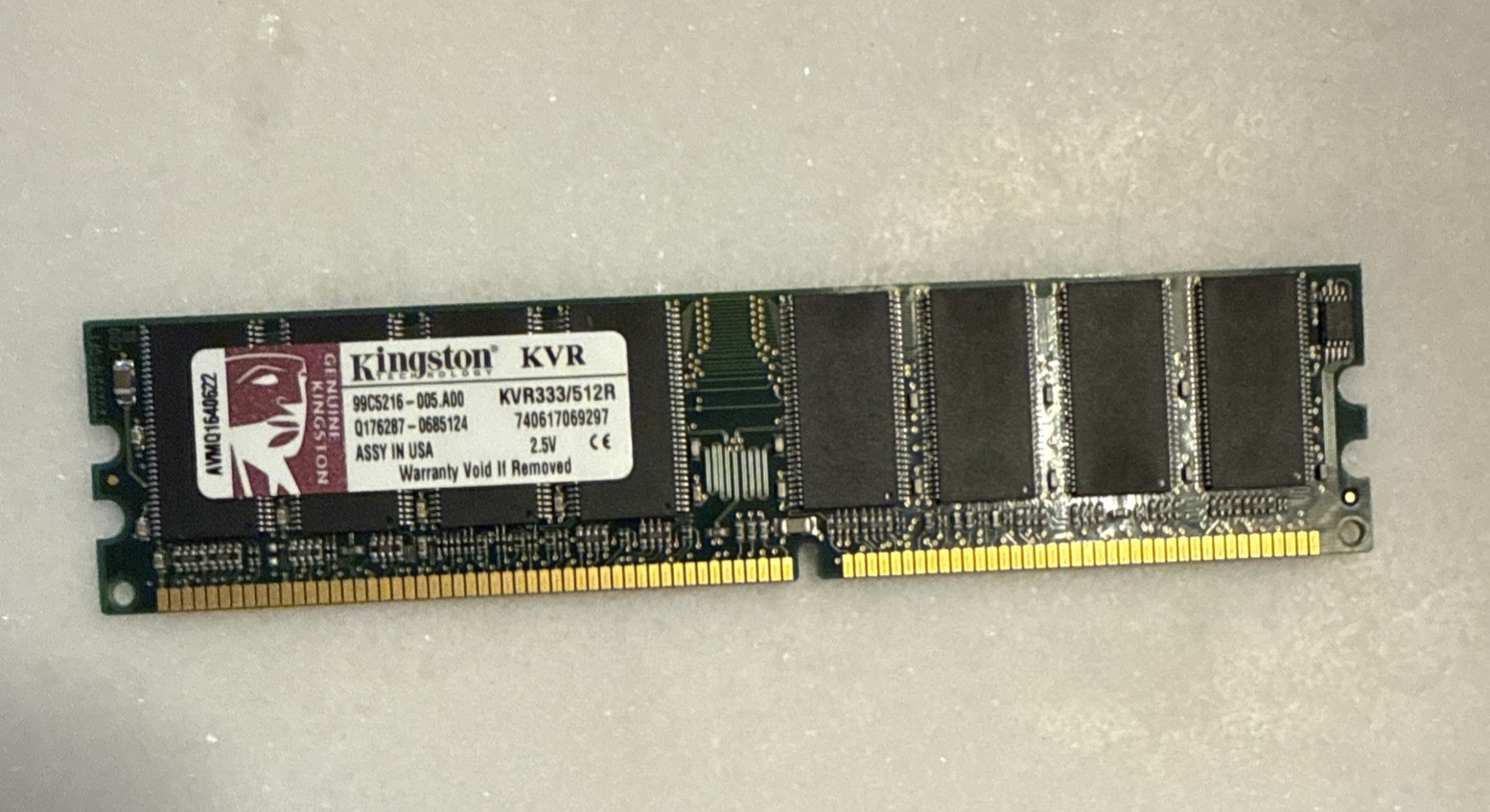 Kingston 512MB PC2700 2.5V KVR333/512R