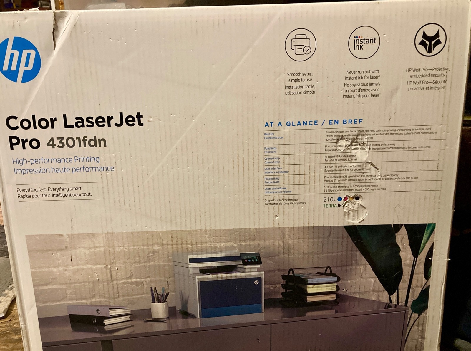 NEW Box Never Opened HP Color LaserJet Pro All-In-One Printer Factory Sealed 