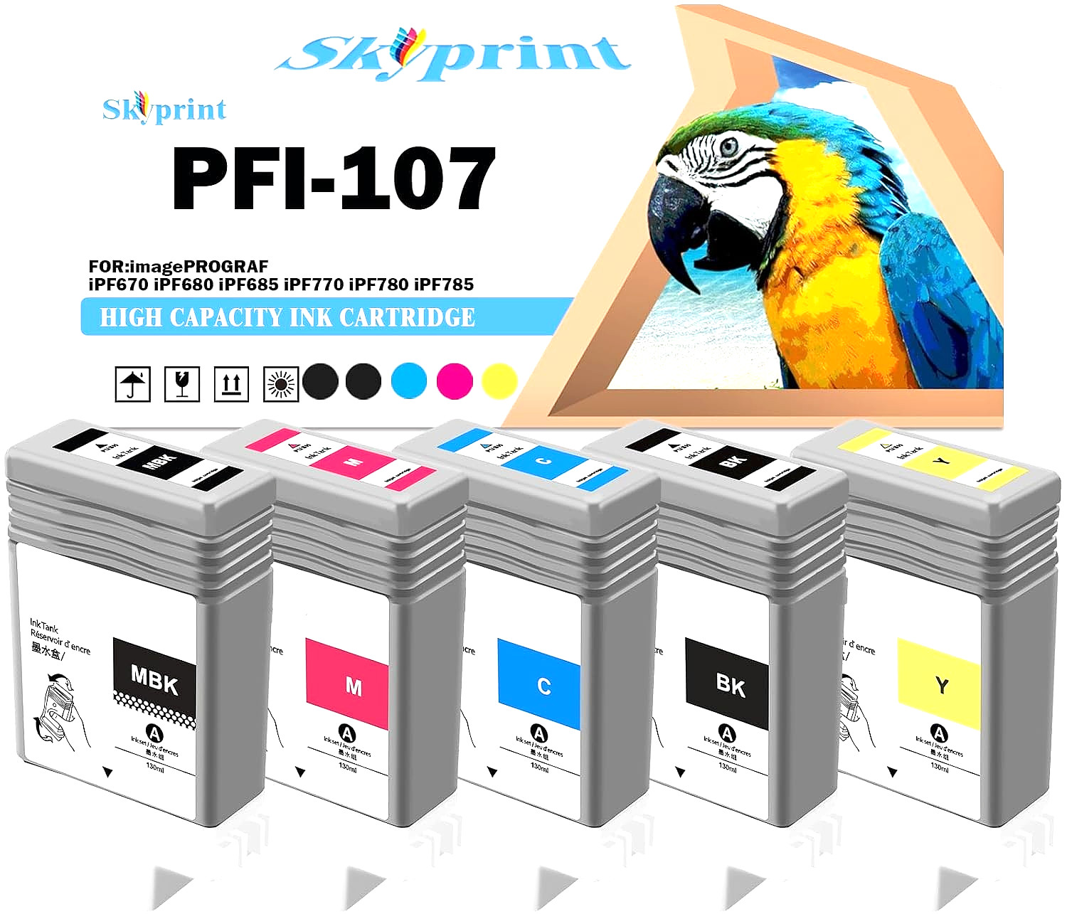 PFI-107 Ink Tank for Canon imagePROGRAF iPF670/iPF680/iPF685/iPF770/iPF780/iPF78