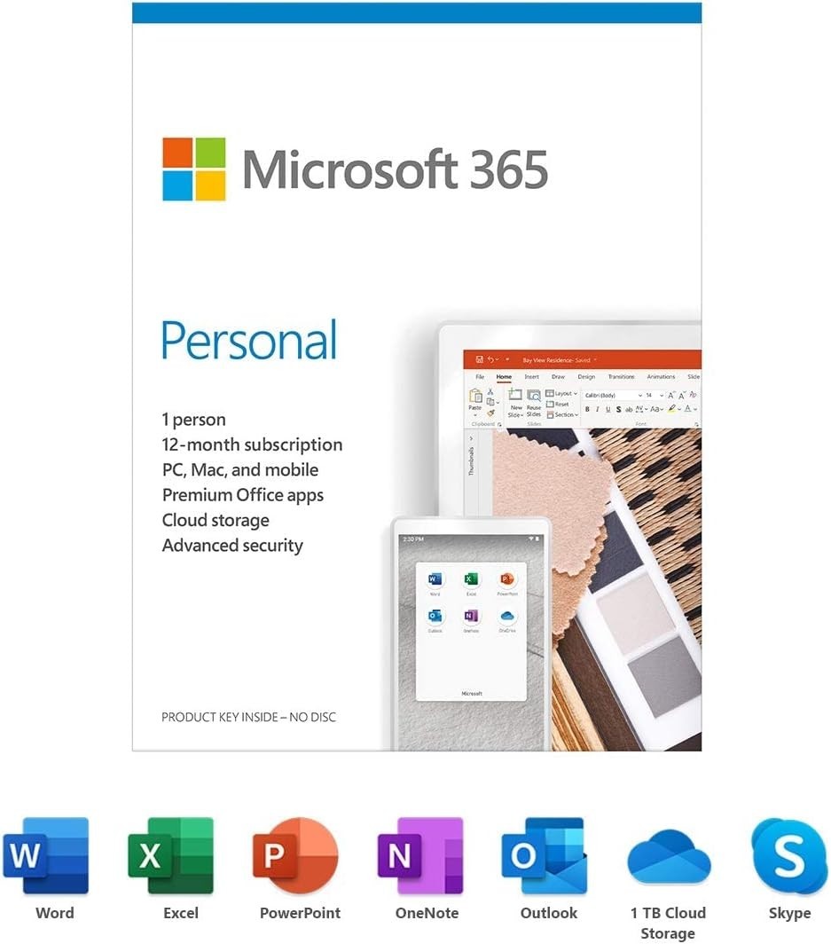 Microsoft 365 Personal - Box Pack - 1 Person - 12 Month