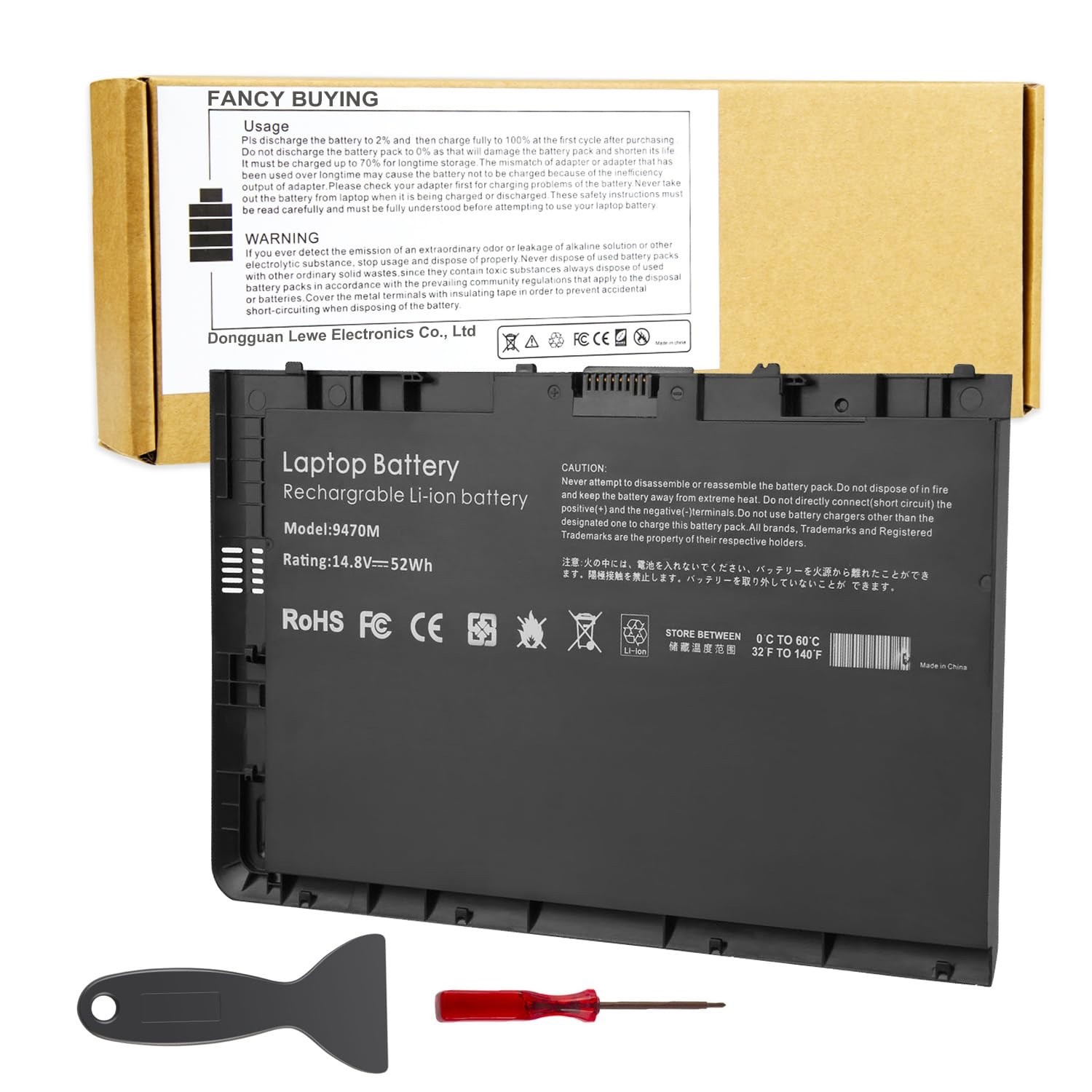 ⚡ Fancy Buying BT04XL Battery HP EliteBook Folio 9470M 9480M 687945-001 14.8V 52