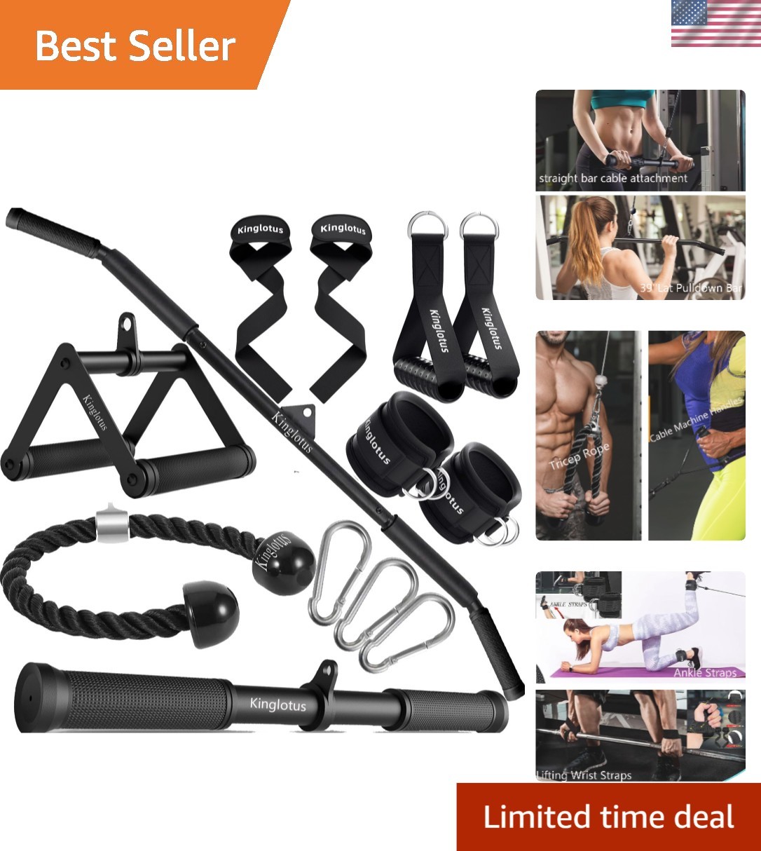 Ultimate Cable Attachments for Home Gym - Maximize Workouts with 400LB Support