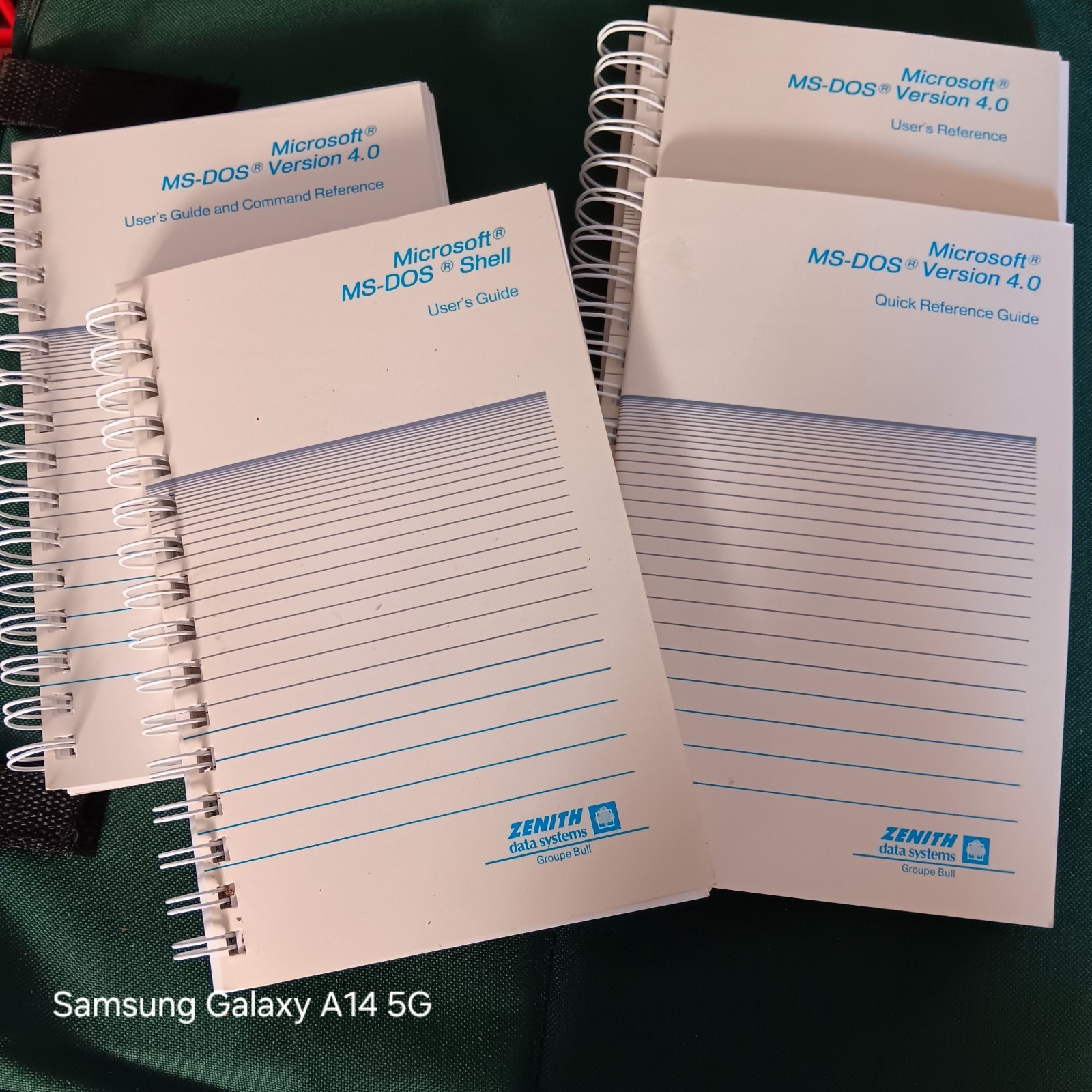 MICROSOFT MS DOS 4.0 ZENITH DATA SYSTEMS Manuals Set 4 Vintage 1989 Computer