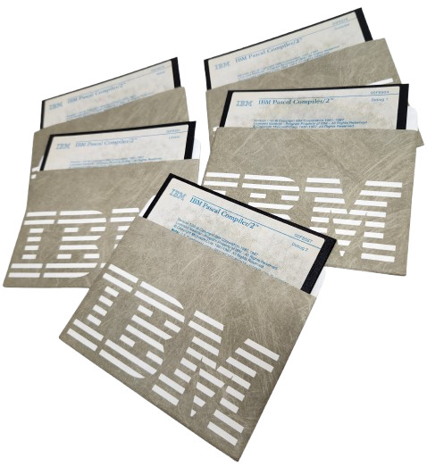 IBM Pascal Compiler/2 Ver 1.00 (1987) 5.25" Floppy Disks Set of 5 ~ Vintage