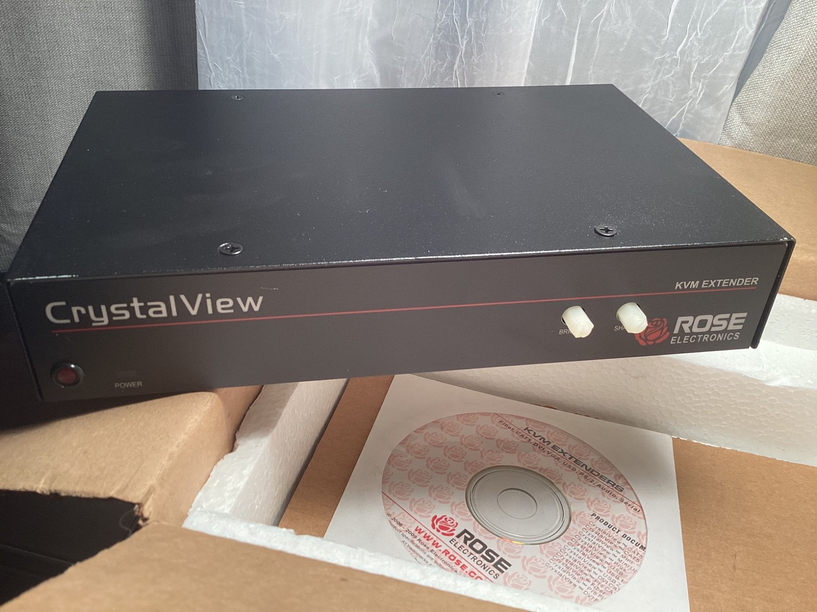 Rose Electronics Crystal View CRV-R and CRV-DL Twisted Pair KVM Extender. NIB,
