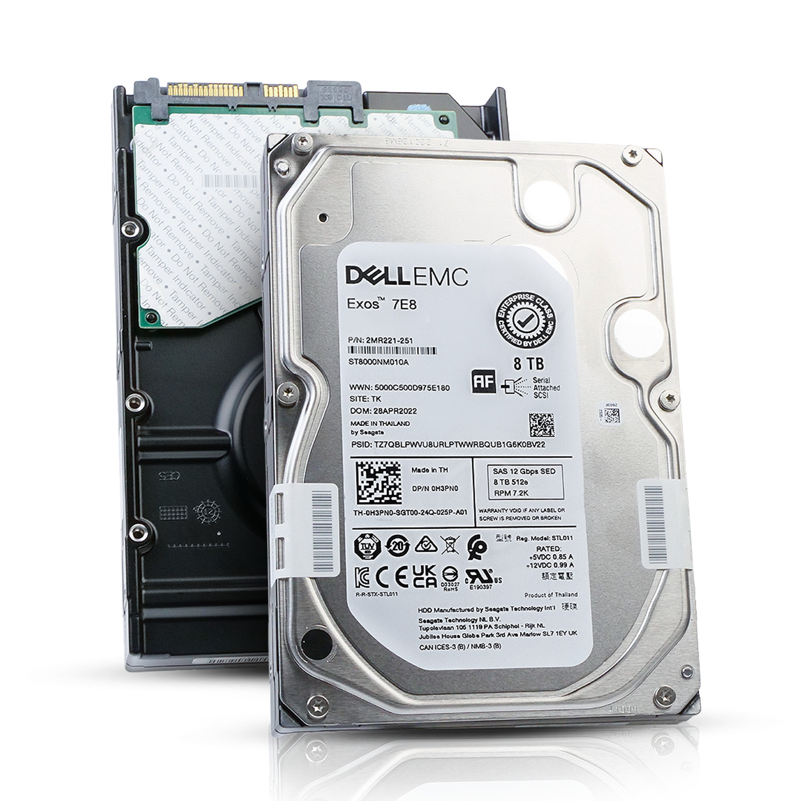 Dell/Seagate Exos 7E8 8TB ST8000NM010A 7.2K RPM SAS 12Gb/s 512e 3.5" HDD