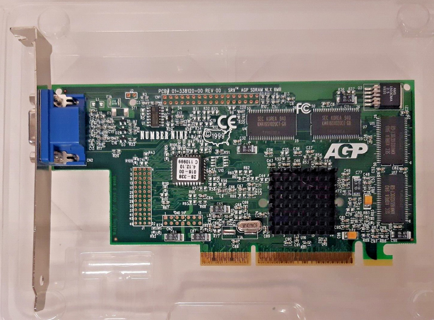 VINTAGE 8MB NUMBER NINE AGP VGA  VIDEO CARD /  IBM FRU: 09N5898 2X AGP VGA NOS