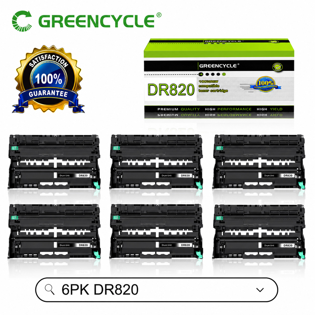 6× Compatible For Brother DCP-5500DN DCP-5600DN MFC-6800DW MFC-6900DW DR820 Drum