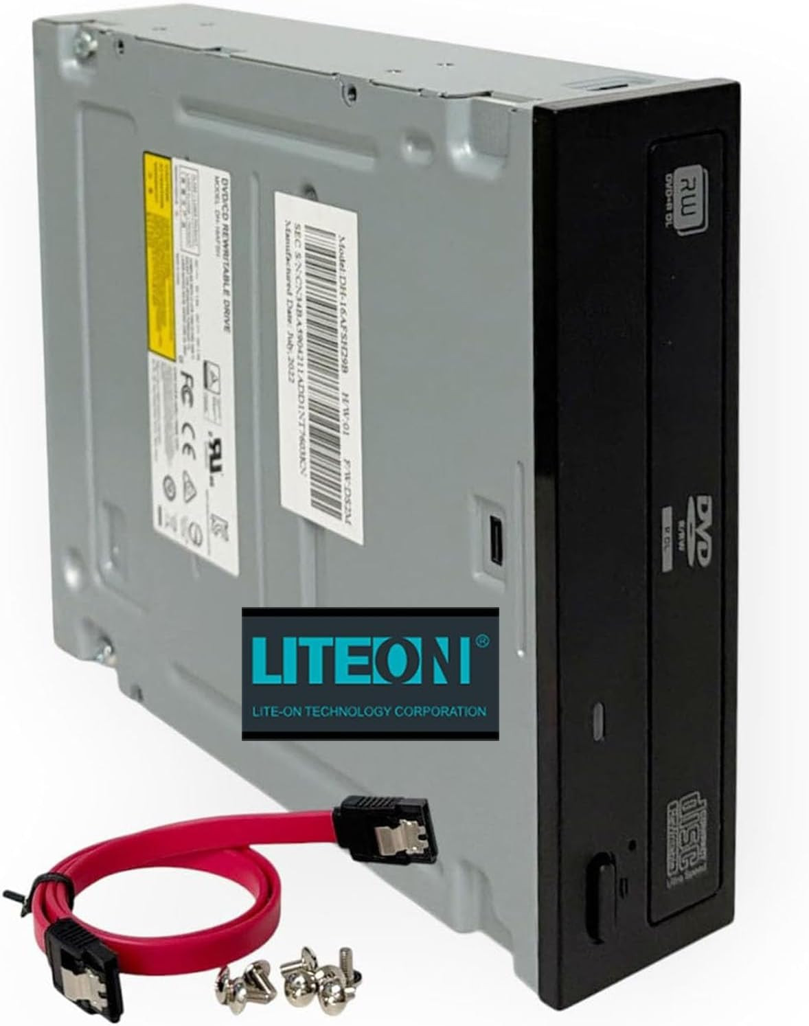 Lite-On 24X Dual-Layer SATA DVD±RW Optical Drive I Installation Kit Included, Re
