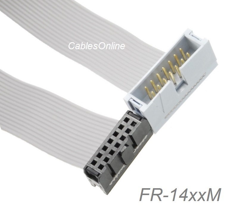 14-Pin (2x7) 2.54mm-Pitch Male/Female 14-wire IDC Flat Ribbon Extension